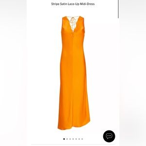 FRAME orange silk dress